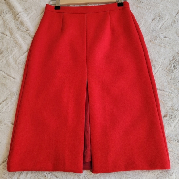J. Crew A-line wool skirt with front slit, size 0P - Picture 5 of 11